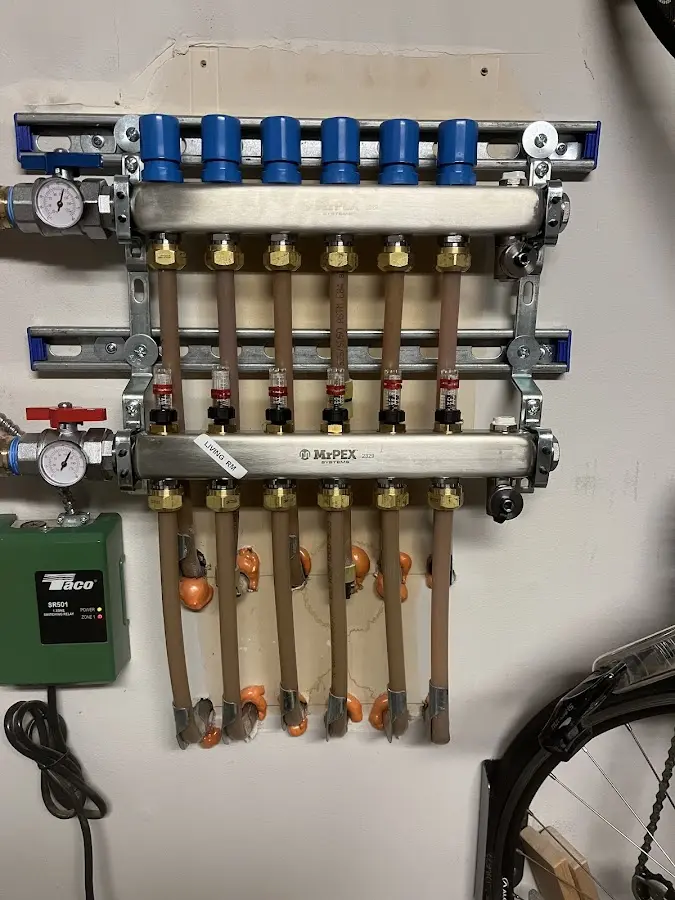 Plumber performing Gas Leak Detection at a residential property in Nyack